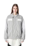 MOD WAVE MOVEMENT Μπουφάν MWM WINGS LEATHER BOMBER JACKET - GREY