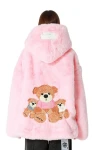 MOD WAVE MOVEMENT Μπουφάν MWM WOMEN FAUX FUR COAT - PINK