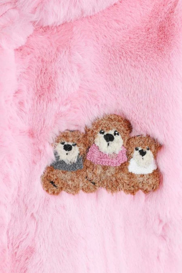 MOD WAVE MOVEMENT Μπουφάν MWM WOMEN FAUX FUR COAT - PINK