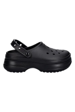 CROCS Classic Stacked Clog Slides - Μαύρο