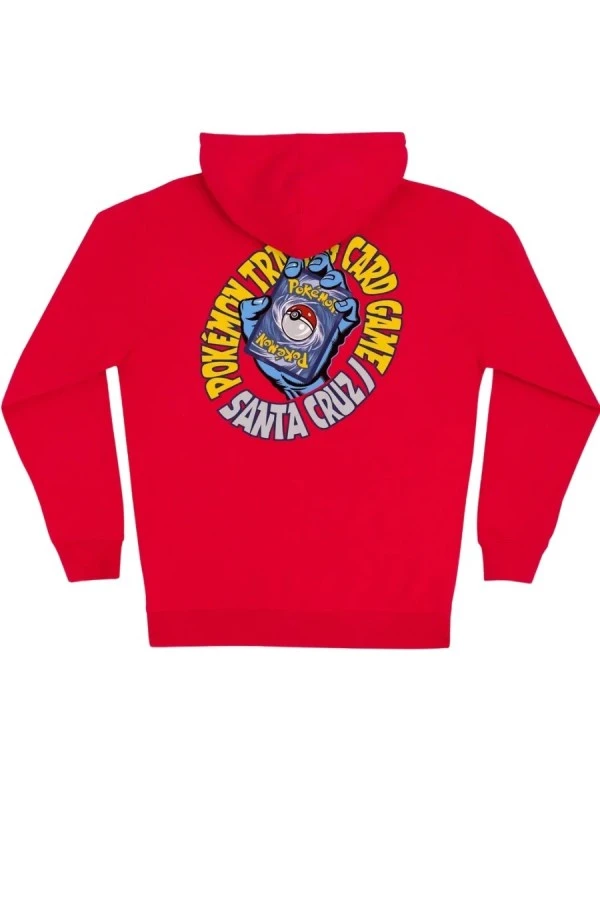 SANTA CRUZ Ζακέτα Pokémon TCG Hand Zip Hooded Heavyweight Sweatshirt - Κόκκινο