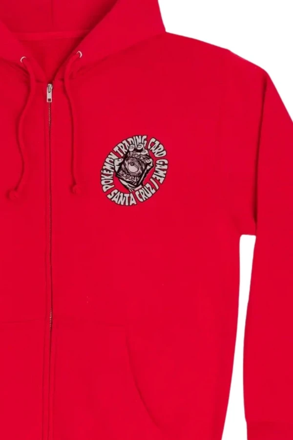 SANTA CRUZ Ζακέτα Pokémon TCG Hand Zip Hooded Heavyweight Sweatshirt - Κόκκινο