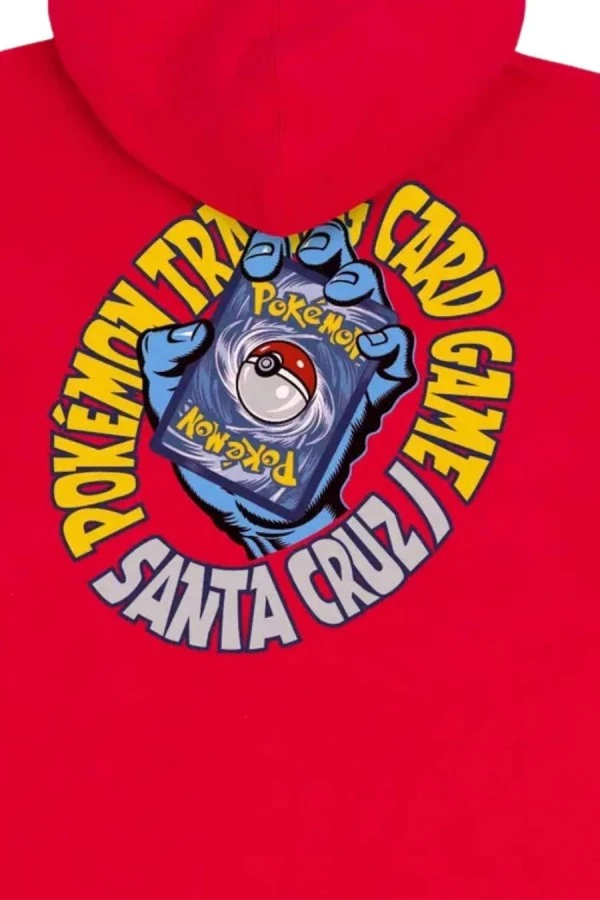 SANTA CRUZ Ζακέτα Pokémon TCG Hand Zip Hooded Heavyweight Sweatshirt - Κόκκινο