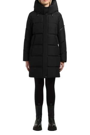KHUJO Μπουφάν EMORY WITH BAG - BLACK