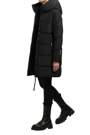 KHUJO Μπουφάν EMORY WITH BAG - BLACK
