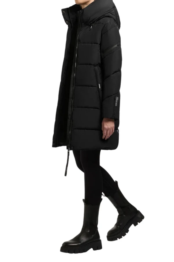 KHUJO Μπουφάν EMORY WITH BAG - BLACK