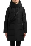 KHUJO Μπουφάν EMORY WITH BAG - BLACK