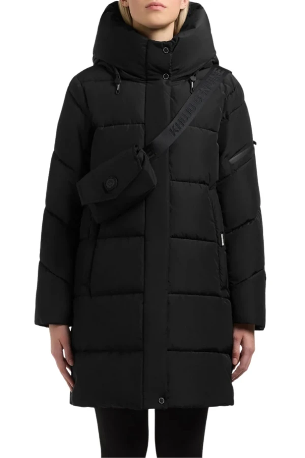 KHUJO Μπουφάν EMORY WITH BAG - BLACK