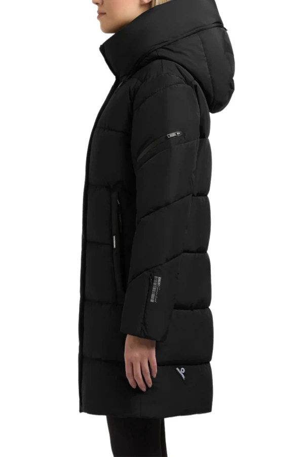 KHUJO Μπουφάν EMORY WITH BAG - BLACK