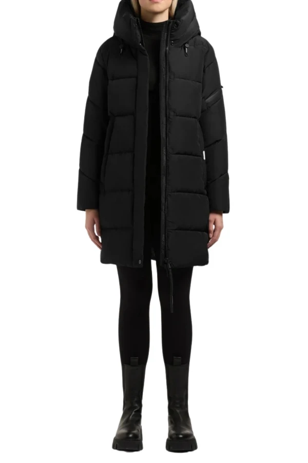 KHUJO Μπουφάν EMORY WITH BAG - BLACK