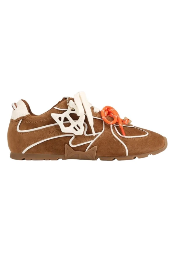 NAKED WOLFE Sneakers ADORED - TAN/WHITE SUEDE