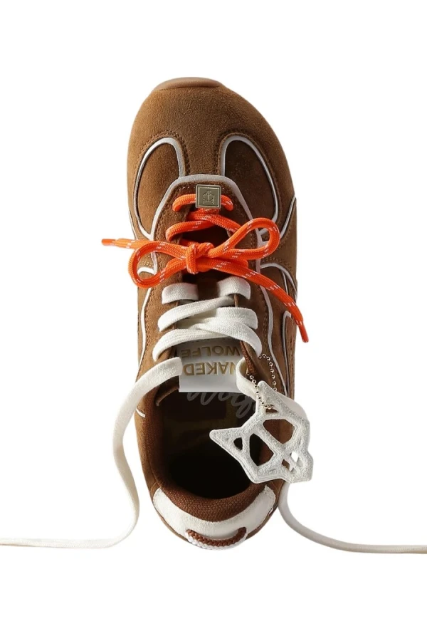 NAKED WOLFE Sneakers ADORED - TAN/WHITE SUEDE