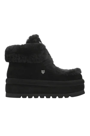 NAKED WOLFE Boots Bambi - Black Suede/Shearling