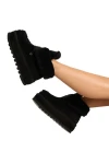 NAKED WOLFE Boots Bambi - Black Suede/Shearling