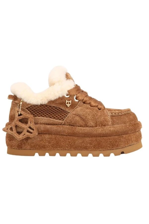 NAKED WOLFE Γυναικεία Sneakers BEAU - Tan Suede