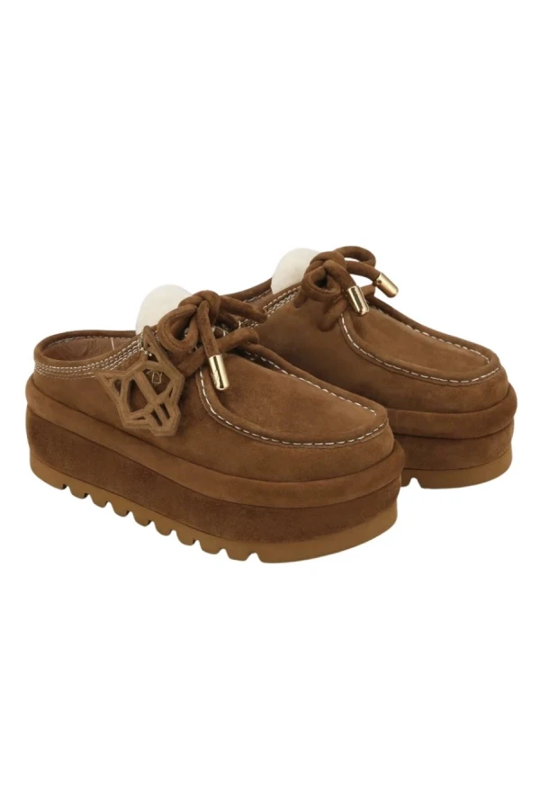 NAKED WOLFE Women's BLIZZARD - Tan Suede/Shearling