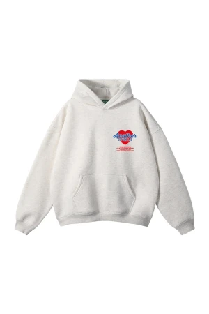 ANOTHER COTTON LAB Φούτερ με Κουκούλα Late Delivery Hoodie - Γκρι