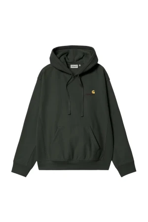 CARHARTT WIP Φούτερ με Κουκούλα Hooded American Script Sweat - Λαδί