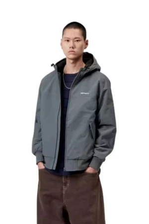 CARHARTT WIP Μπουφάν Hooded Sail Jacket - Μπλε Γκρι