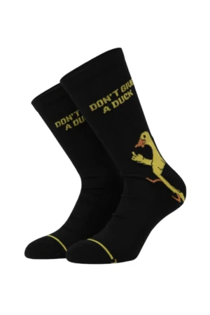 BEE UNUSUAL Unisex Don’t Give A Duck Κάλτσες - Μαύρο/Κίτρινο