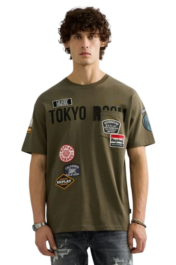REPLAY Ανδρικό T-Shirt M13MA.000.7242KW – Χακί