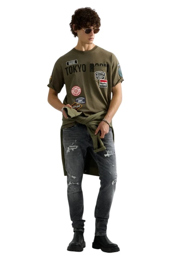 REPLAY Ανδρικό T-Shirt M13MA.000.7242KW – Χακί