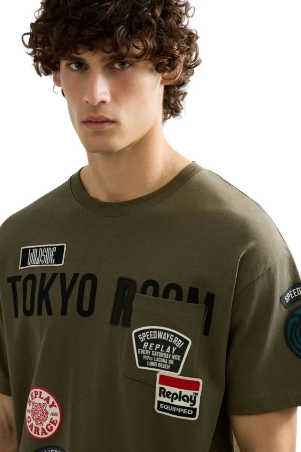 REPLAY Ανδρικό T-Shirt M13MA.000.7242KW – Χακί