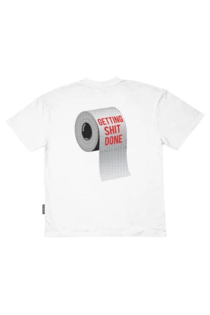 BEE UNUSUAL Getting Shit Done Oversized T-Shirt - White