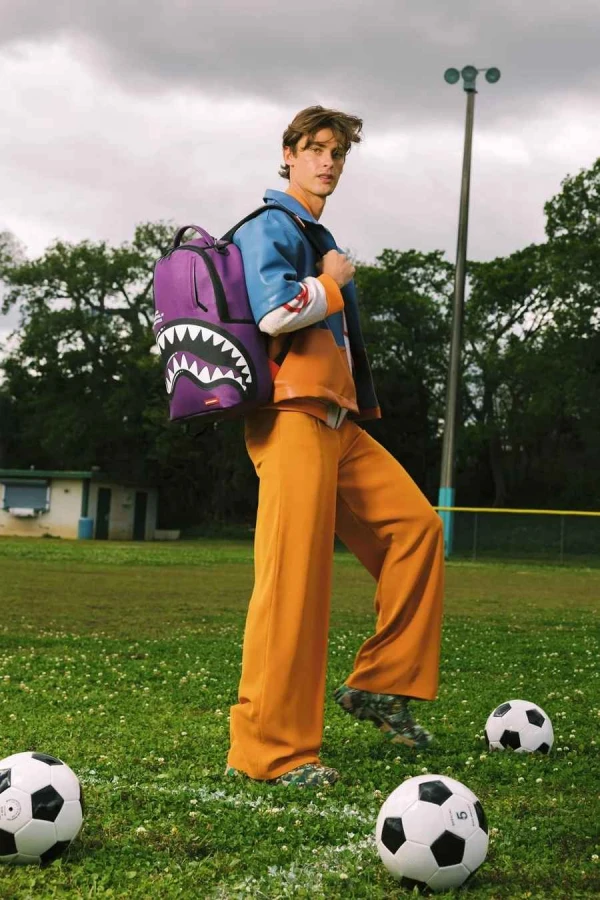 SPRAYGROUND Backpacks SHARK CENTRAL BUBBLY PURPLE BACKPACK - PURPLE
