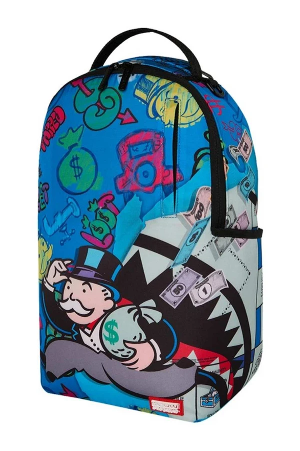 SPRAYGROUND Σακίδια πλάτης - Backpacks MONOPOLY BLUE TEAR THROUGH BACKPACK - MULTI