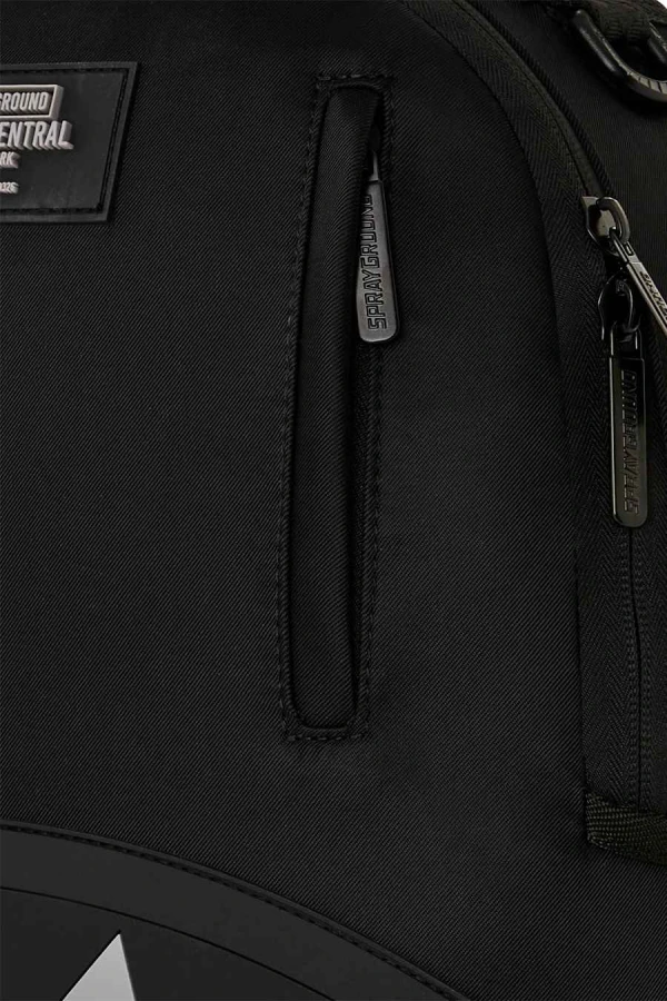 SPRAYGROUND Σακίδια πλάτης - Backpacks SHARK CENTRAL BLACK NYLON GRAY EMBOSSED BACKPACK - ΜΑΥΡΟ