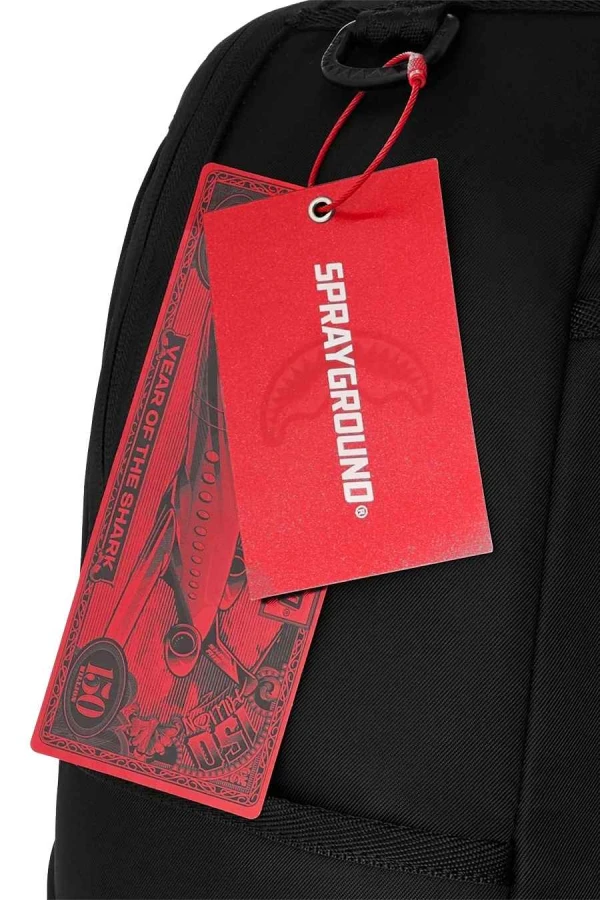 SPRAYGROUND Σακίδια πλάτης - Backpacks SHARK CENTRAL BLACK NYLON GRAY EMBOSSED BACKPACK - ΜΑΥΡΟ