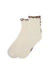 UGG Γυναικείες Κάλτσες Karsyn Lettuce Edge Quarter II - Εκρού