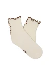 UGG Γυναικείες Κάλτσες Karsyn Lettuce Edge Quarter II - Εκρού