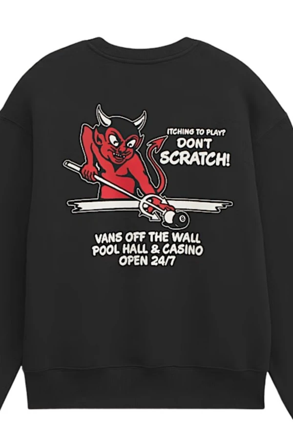 VANS Old Scratch Crew Φούτερ - Μαύρο