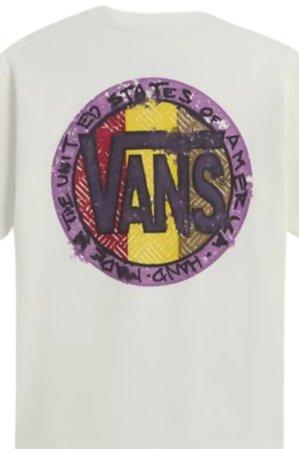 VANS T-Shirts Blotched Circle SS Tee - Λευκή
