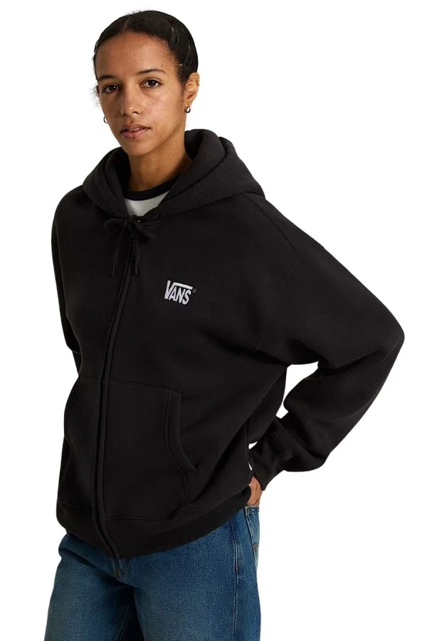 VANS Unisex Ζακέτα Stretch Logo Full Zip – Μαύρη