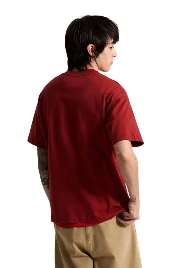 VANS Left Chest II Loose SS T-Shirt - Κόκκινο/Poppy Ember
