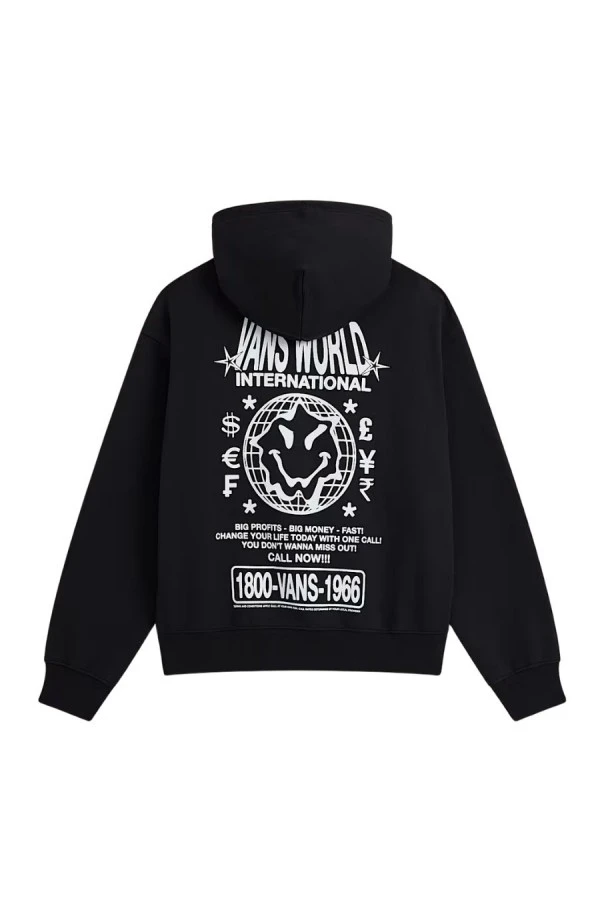 VANS Φούτερ με Κουκούλα Vans World Intl - Μαύρο