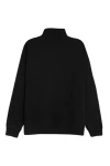 DICKIES Φούτερ λαιμόκοψη OAKPORT QUARTER ZIP - BLACK