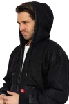 DICKIES Μπουφάν HILHAM LINED DENIM HOODED BOMBER - BLACK