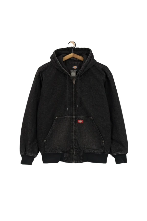 DICKIES Μπουφάν HILHAM LINED DENIM HOODED BOMBER - BLACK