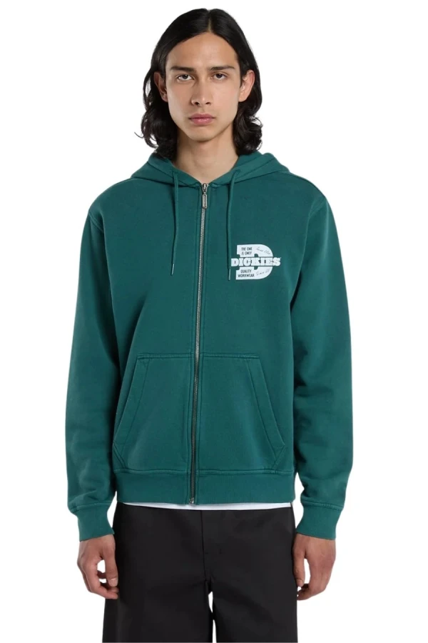 DICKIES Ζακέτες MINDEN ZIPPED HOODIE - GREEN