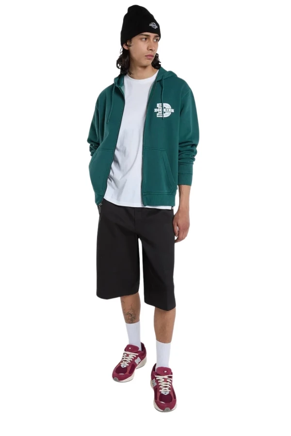 DICKIES Ζακέτες MINDEN ZIPPED HOODIE - GREEN