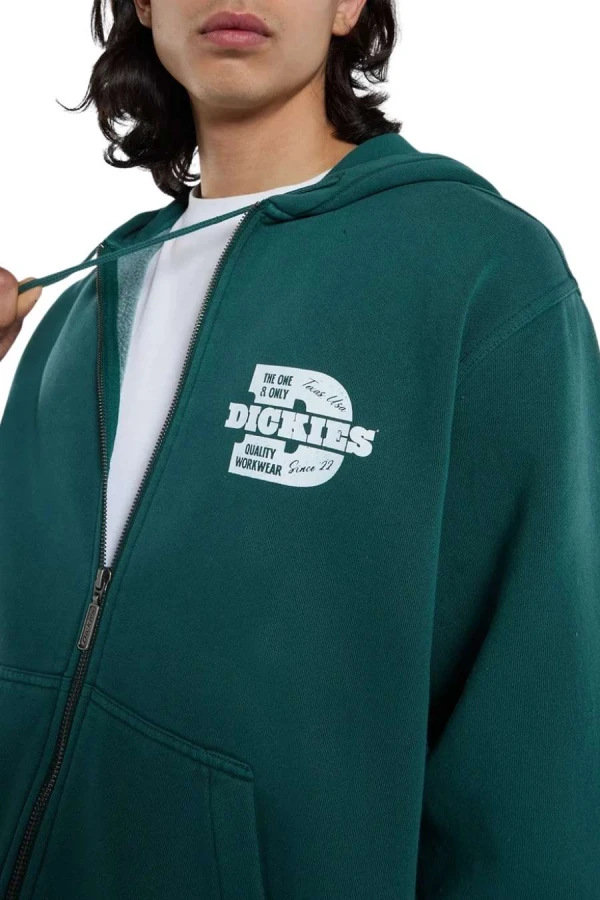 DICKIES Ζακέτες MINDEN ZIPPED HOODIE - GREEN
