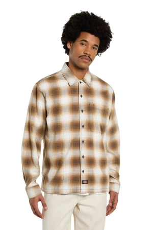DICKIES Πουκάμισα GULFPORT FLANNEL SHIRT - BROWN