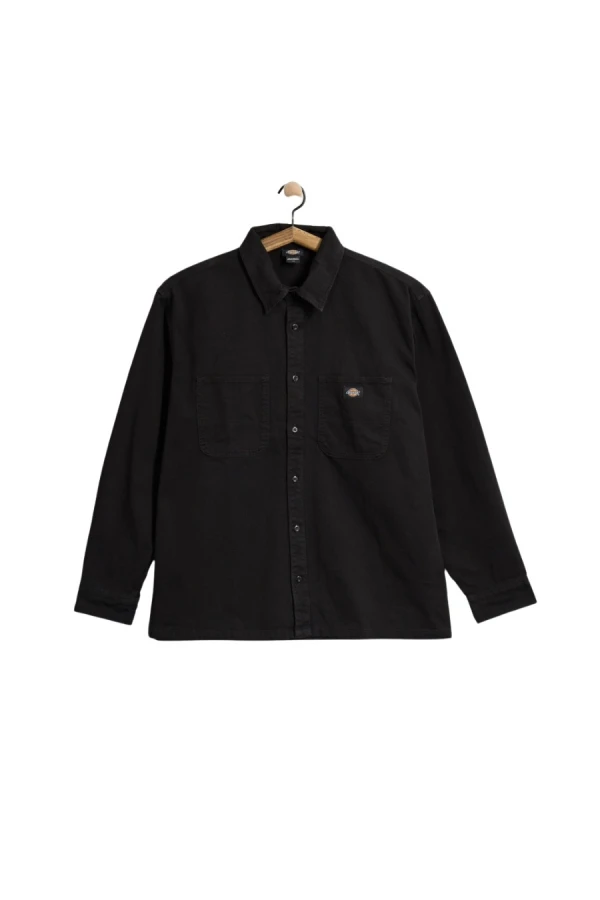 DICKIES Πουκάμισα 247 GARMENT DYED WORK SHIRT - BLACK