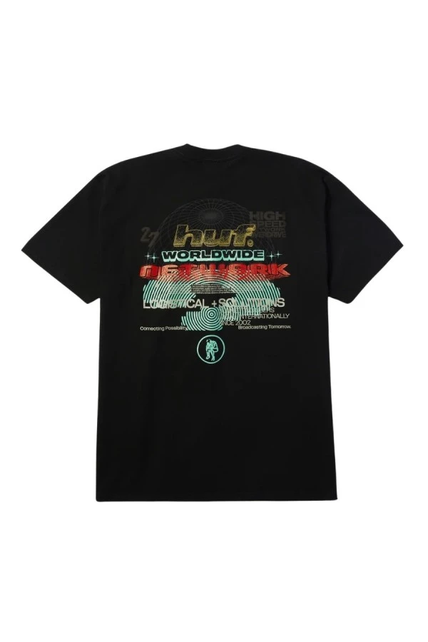 HUF Men's Worldwide Network SS Tee - Black