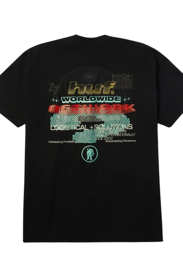 HUF Men's Worldwide Network SS Tee - Black