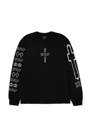 HUF Ανδρική Μακρυμάνικη Μπλούζα Hard Luxe LS Tee – Μαύρο